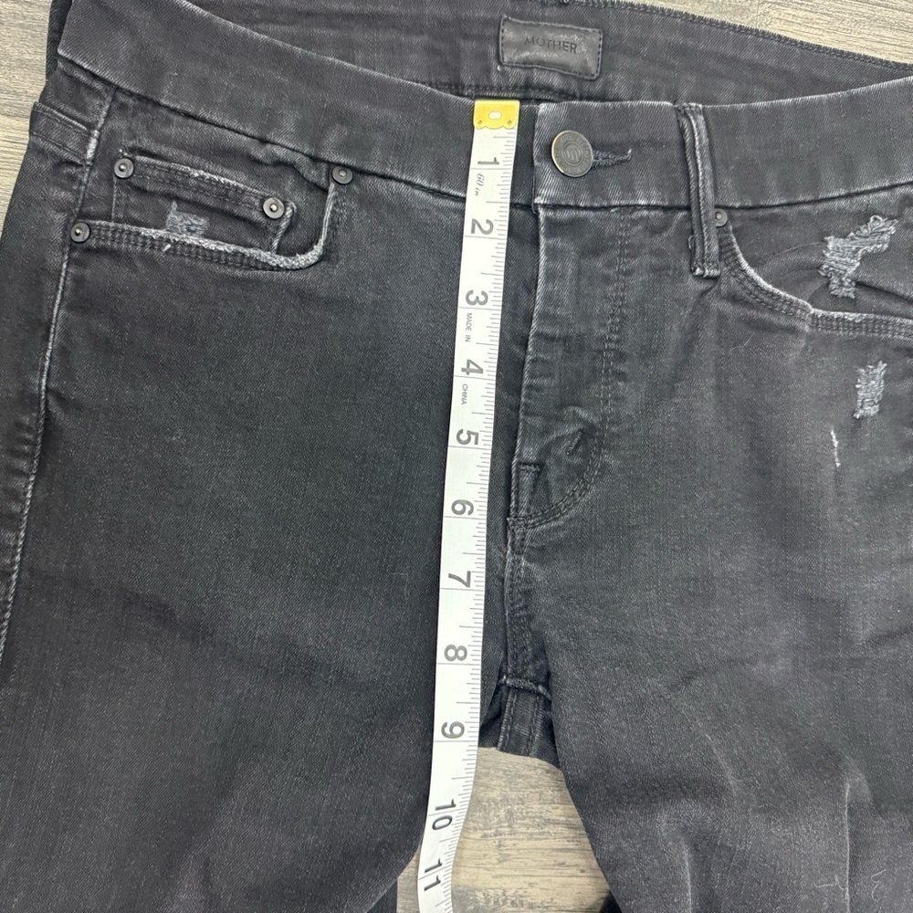 MOTHER Women's Black Looker Ankle Fray Jeans Size 25 - Picture 14 of 16